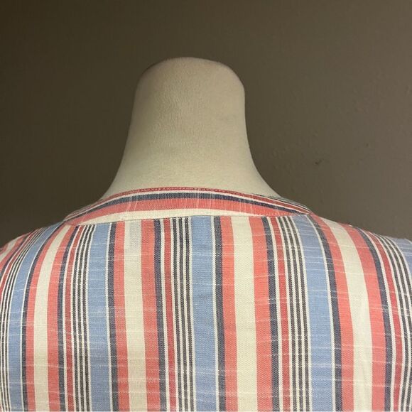 Elle button down striped straight fit mini dress size medium - Picture 8 of 12